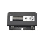 CablePort desk² 4-fold, 1 x mains, 2 x USB, RAL przyłącze 4 modułowe - z 1x gniazdo zasilania, 2x USB-A (ładowrka) - 7430000171_300x300px_1.jpg